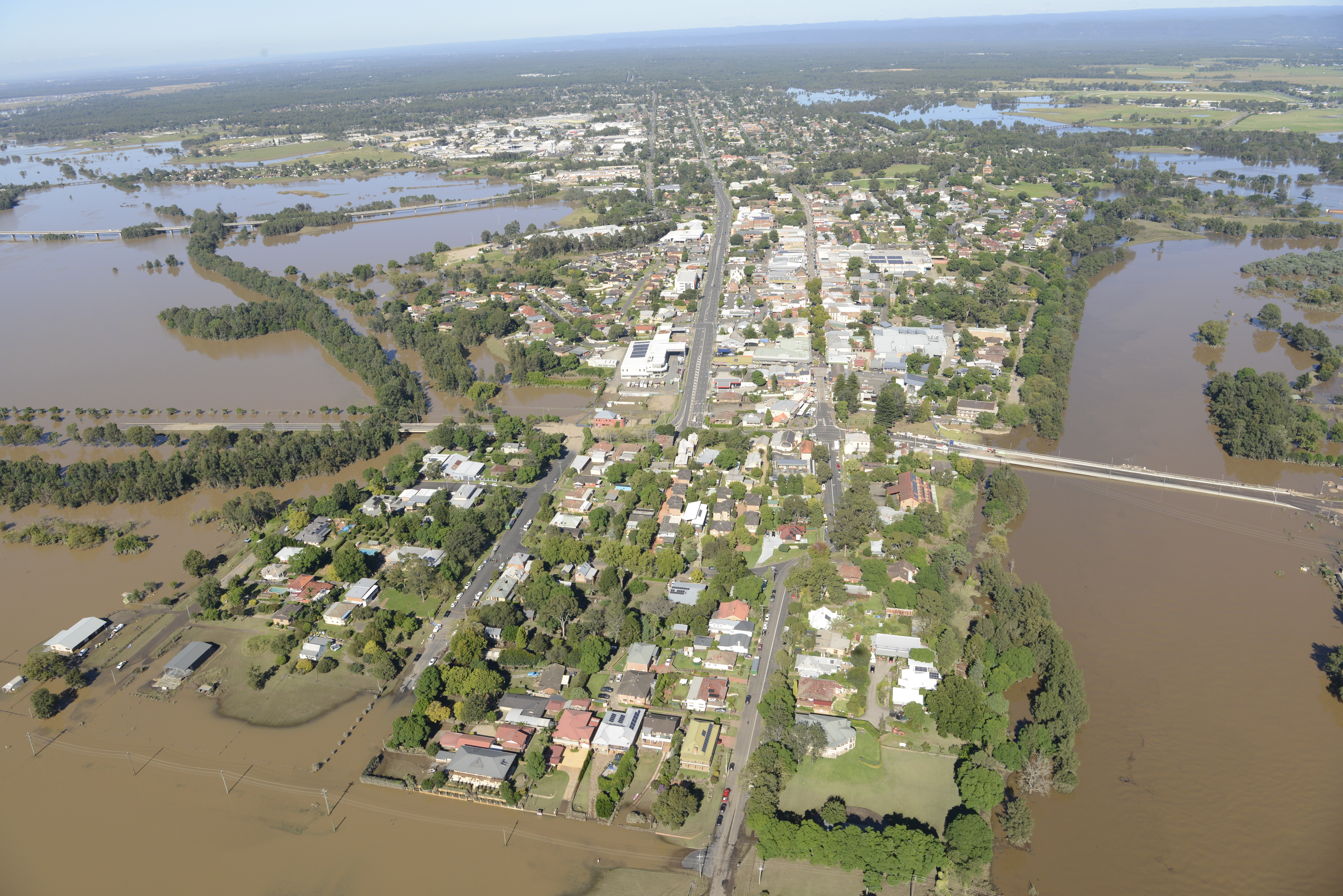 Windsor surround by floodwater in March 2021